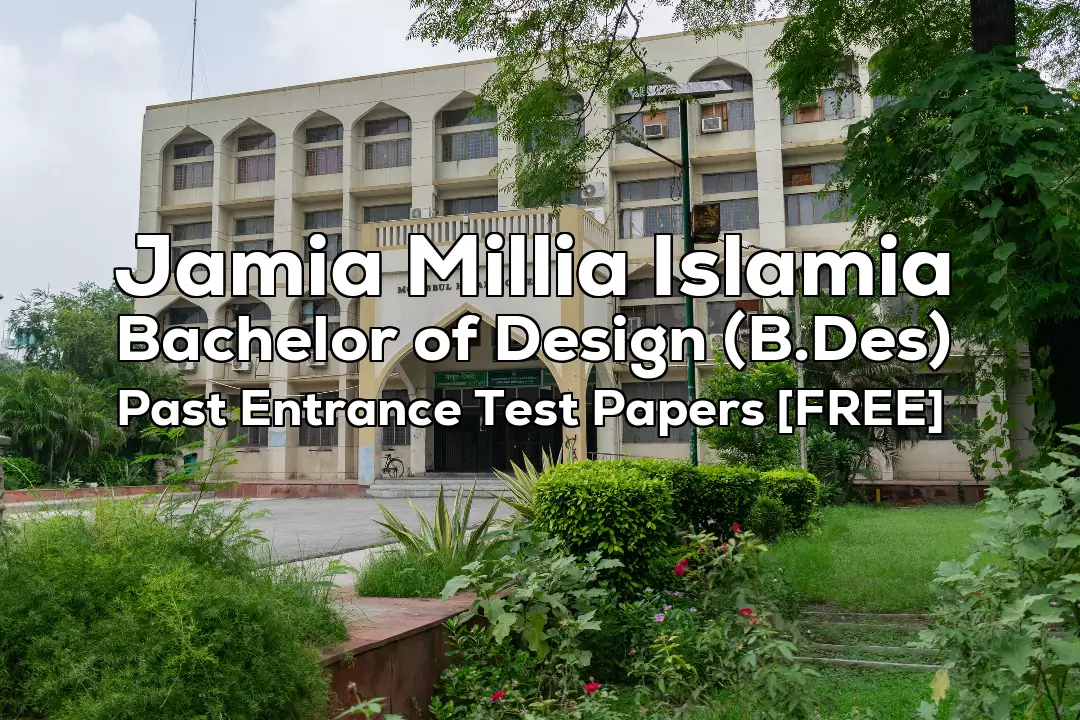 Jamia Bachelor of Design (B.Des) 2025 Entrance Test Paper